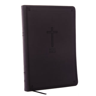 Cover image for 9780718075583 - NKJV, Value Thinline Bible, Large Print, Charcoal Leathersoft, Red Letter, Comfort Print