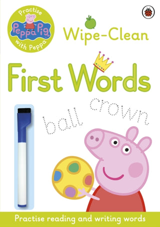 Cover image for 9780723297789 - Peppa Pig: Practise with Peppa: Wipe-Clean First Words