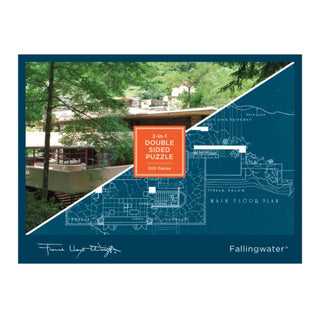 Supplemental image for 9780735349605 - Frank Lloyd Wright Fallingwater 2-sided 500 Piece Puzzle
