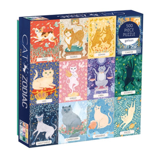 Supplemental image for 9780735357068 - Cat Zodiac 500 Piece Puzzle