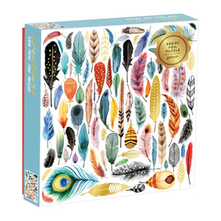 Supplemental image for 9780735357822 - Feathers 500 Piece Foil Puzzle