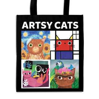 Supplemental image for 9780735365667 - Artsy Cats Reusable Shopping Bag