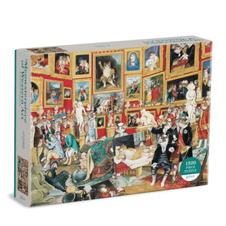 Supplemental image for 9780735369719 - Tribuna of the Uffizi Meowsterpiece of Western Art 1500 Piece Puzzle