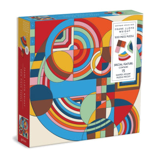 Cover image for 9780735370104 - Frank Lloyd Wright Hoffman House Rug 500 Piece Puzzle with Shape,