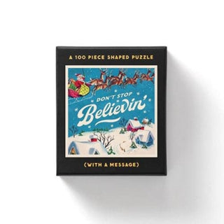 Cover image for 9780735371156 - Don't Stop Believin' 100 Piece Mini Shaped Puzzle