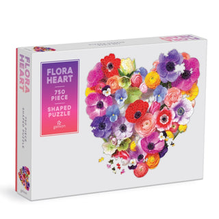 Cover image for 9780735373358 - Flora Heart 750 Piece Shaped Puzzle