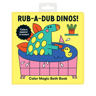 Cover image for 9780735375062 - Rub-a-Dub Dinos! Color Magic Bath Book