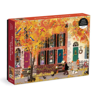 Cover image for 9780735375284 - Autumn in the Neighborhood 1000 Piece Puzzle