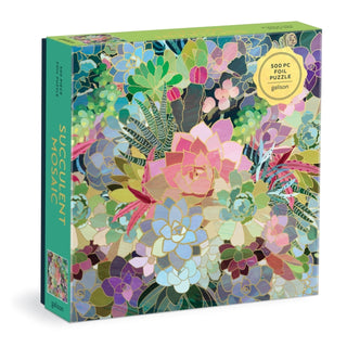 Supplemental image for 9780735375345 - Succulent Mosaic 500 Piece Foil Puzzle
