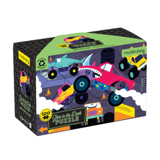 Supplemental image for 9780735376533 - Monster Trucks 100 Piece Glow in the Dark Puzzle