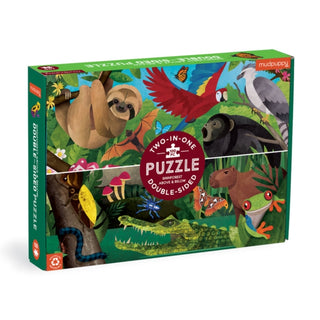 Supplemental image for 9780735376779 - Rainforest Above & Below 100 Piece Double-Sided Puzzle