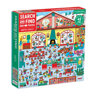 Cover image for 9780735376908 - Winter Chalet 500 piece Search & Find Puzzle