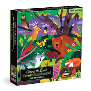 Supplemental image for 9780735377462 - Forest Illuminated 500 Piece Glow in the Dark Puzzle
