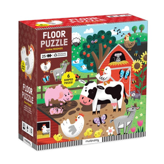 Supplemental image for 9780735378636 - Farm Friends 25 Piece Floor Puzzle with Shaped Pieces