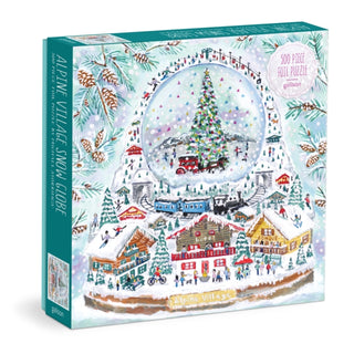 Supplemental image for 9780735378704 - Michael Storrings Alpine Village Snowglobe 500 Piece Foil Puzzle
