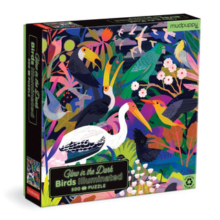 Supplemental image for 9780735378711 - Birds Illuminated 500 Piece Glow in the Dark Puzzle