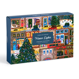 Supplemental image for 9780735378780 - Joy Laforme Winter Lights 12 Days of Puzzles Holiday Countdown