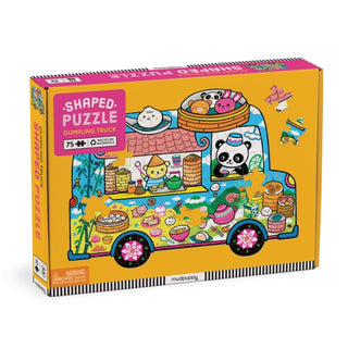 Supplemental image for 9780735378933 - Dumpling Truck 75 Piece Shaped Scene Puzzle