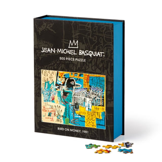 Supplemental image for 9780735379251 - Basquiat Bird on Money 500 Piece Book Puzzle