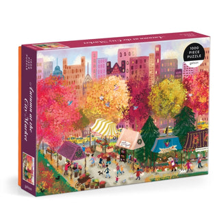 Cover image for 9780735380141 - Joy Laforme Autumn at the City Market 1000 Piece Puzzle