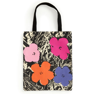 Supplemental image for 9780735380653 - Warhol Flowers Canvas Tote Bag - Pink