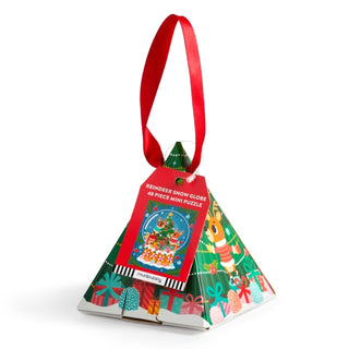 Supplemental image for 9780735382381 - Reindeer Snow Globe 48 Piece Mini Puzzle Ornament