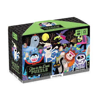 Supplemental image for 9780735382480 - Haunted Graveyard 100 Piece Glow in the Dark Puzzle