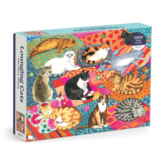 Cover image for 9780735382510 - Lounging Cats 1000 Piece Puzzle