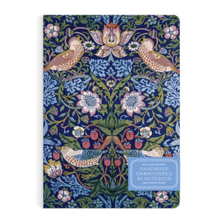 Supplemental image for 9780735383265 - William Morris Strawberry Thief Handmade Embroidered B5 Journal
