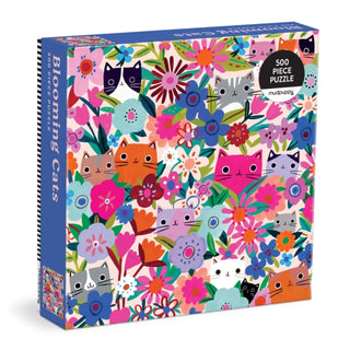 Supplemental image for 9780735384163 - Blooming Cats 500 Piece Family Puzzle