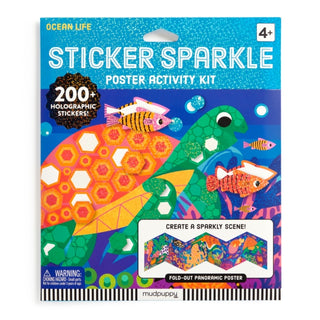 Supplemental image for 9780735384484 - Ocean Life Sticker Sparkle Poster Activity Kit