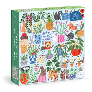 Supplemental image for 9780735384538 - Cats in the Houseplants 500 Piece Puzzle