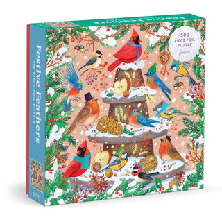 Supplemental image for 9780735385573 - Festive Feathers 500 Piece Foil Puzzle