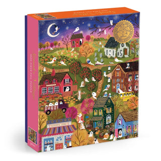 Cover image for 9780735386075 - Joy Laforme Spooky Village 1000 Piece Foil Puzzle