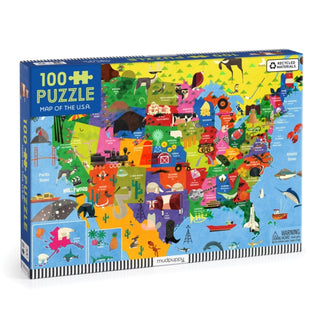 Cover image for 9780735386150 - Map of the U.S.A. 100 Piece Puzzle
