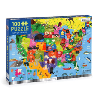 Supplemental image for 9780735386150 - Map of the U.S.A. 100 Piece Puzzle