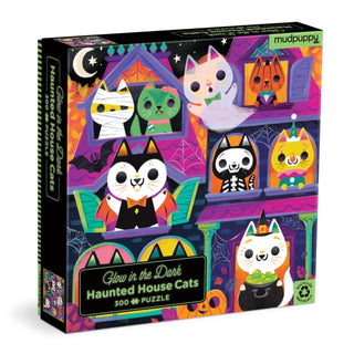 Cover image for 9780735386242 - Haunted House Cats 300 Piece Glow in the Dark Puzzle
