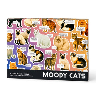 Cover image for 9780735387010 - Moody Cats 1000 Piece Puzzle