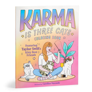 Cover image for 9780735388246 - Karma is Three Cats Coloring Book