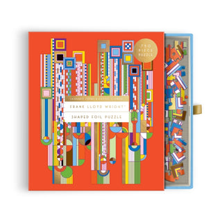 Supplemental image for 9780735388567 - Frank Lloyd Wright Saguaro Cactus & Forms 750 Piece Shaped Foil Puzzle