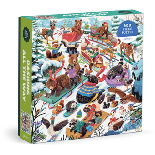 Cover image for 9780735389168 - Dashing All The Way 500 Piece Puzzle