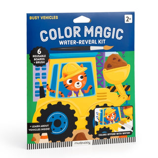 Cover image for 9780735389731 - Busy Vehicles Color Magic Water-Reveal Kit
