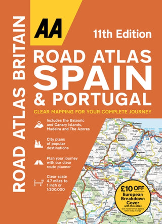 Cover image for 9780749583446 - AA Road Atlas Spain & Portugal