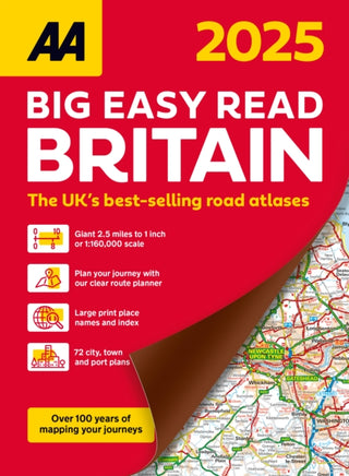 Cover image for 9780749583934 - AA Big Easy Read Atlas Britain 2025