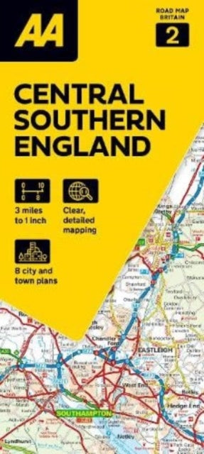 Cover image for 9780749584078 - AA Road Map Central Southern England