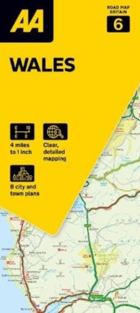 Cover image for 9780749584115 - AA Road Map Wales