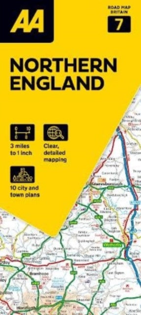 Cover image for 9780749584122 - AA Road Map Northern England