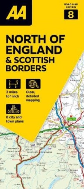 Supplemental image for 9780749584139 - AA Road Map North of England & Scottish Borders