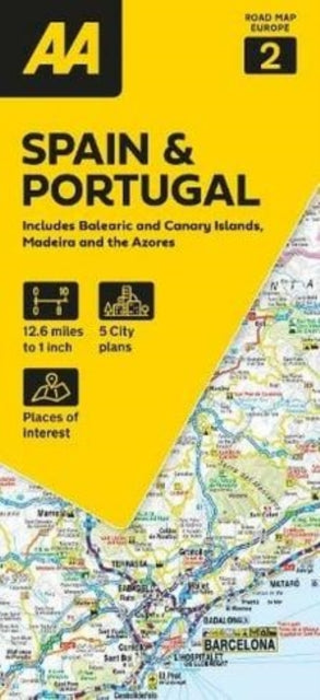 Cover image for 9780749584207 - AA Road Map Spain & Portugal
