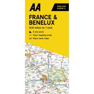 Cover image for 9780749584214 - AA Road Map France & Benelux